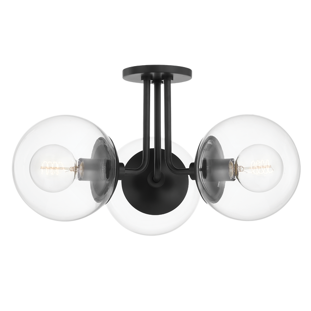 Mitzi Meadow Old Bronze 20.25W x 10.5H Semi-Flush Mount