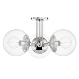 Mitzi Meadow Polished Nickel 20.25W x 10.5H Semi-Flush Mount