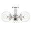 Mitzi Meadow Polished Nickel 20.25W x 10.5H Semi-Flush Mount