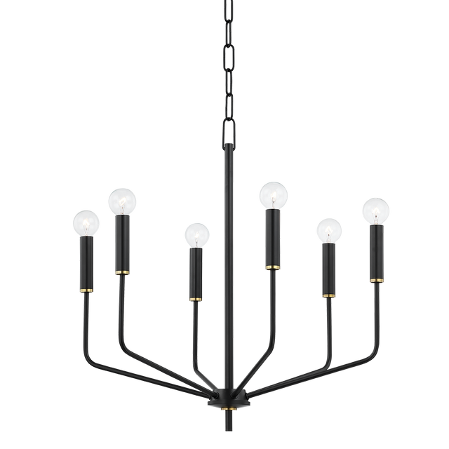 Mitzi Bailey Aged Brass/soft Black 24W x 23.5H Chandelier