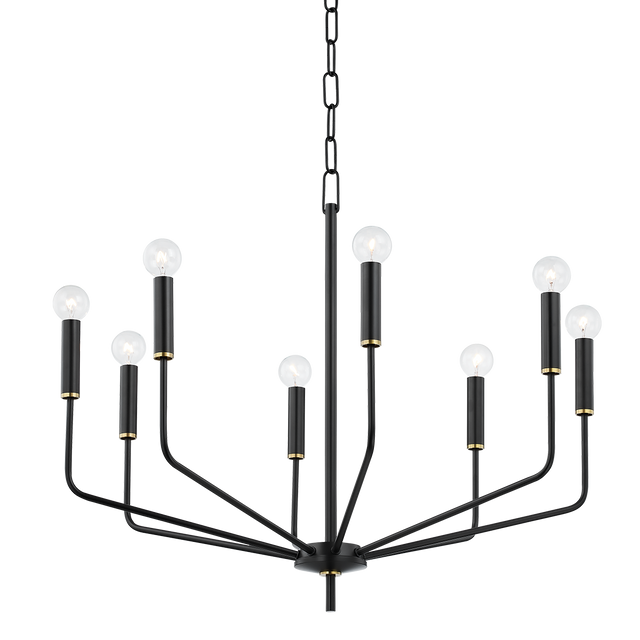 Mitzi Bailey Aged Brass/soft Black 30W x 24.75H Chandelier