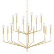 Mitzi Bailey Aged Brass 36W x 31H Chandelier