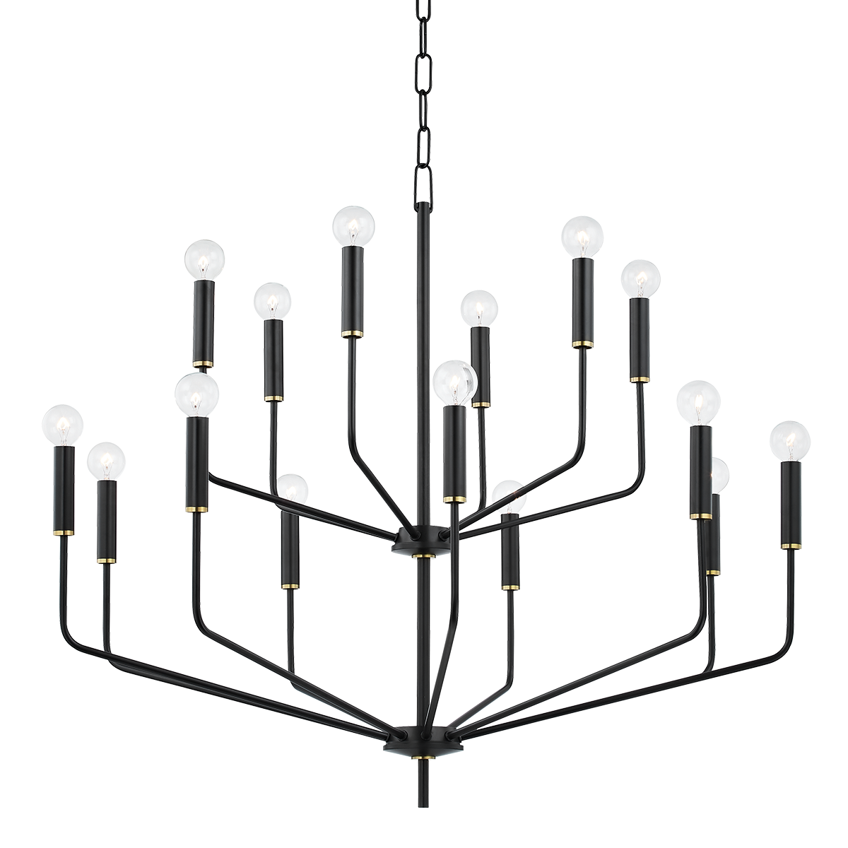 Mitzi Bailey Aged Brass/soft Black 36W x 31H Chandelier