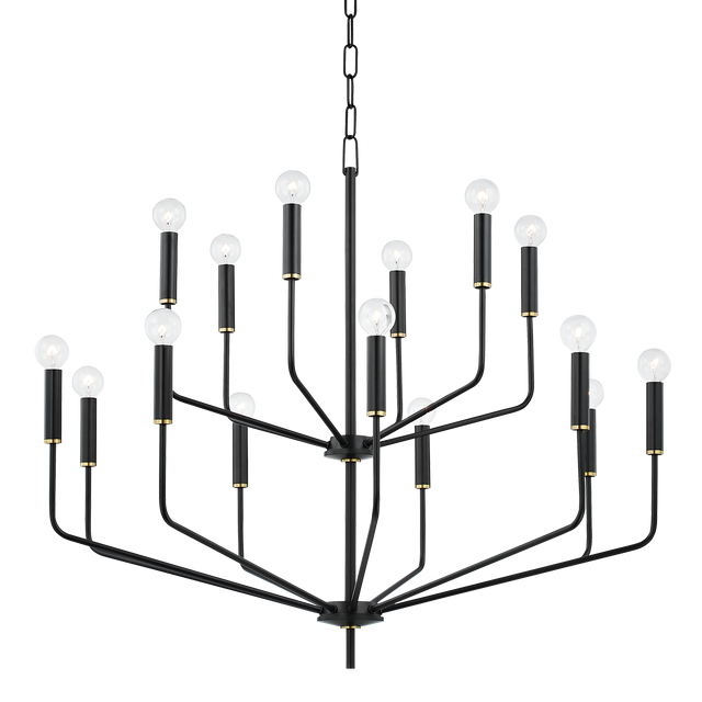 Mitzi Bailey Aged Brass/soft Black 36W x 31H Chandelier
