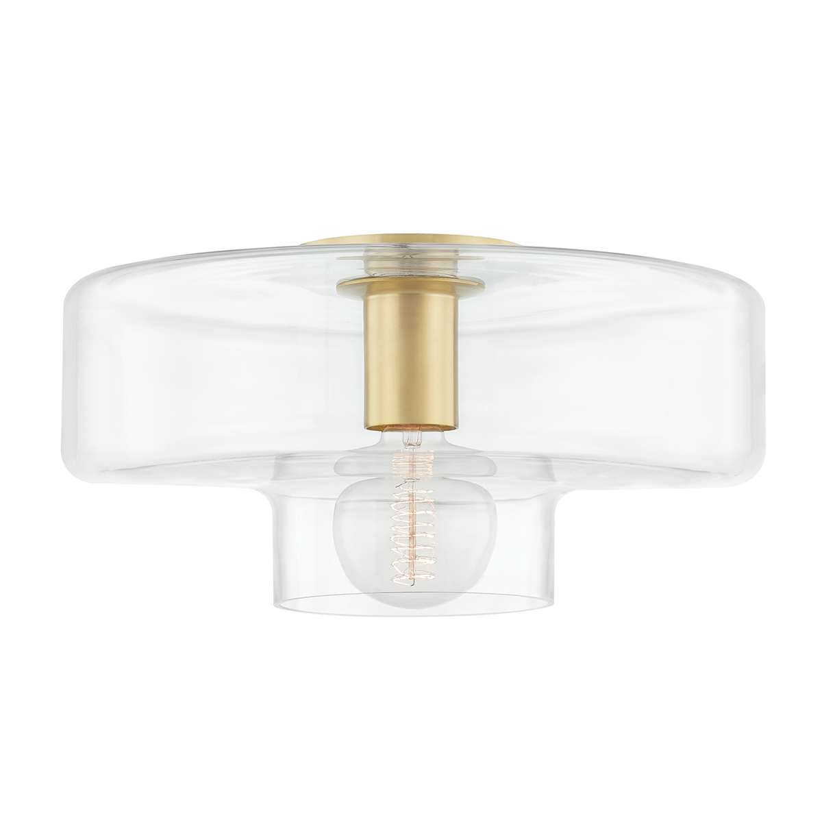 Mitzi Iona Aged Brass 13.75W x 7H Flush Mount