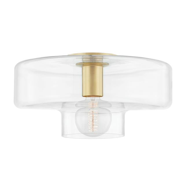 Mitzi Iona Aged Brass 13.75W x 7H Flush Mount