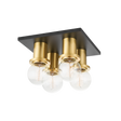 Mitzi Brandi Aged Brass/soft Black 9.25W x 6H Flush Mount