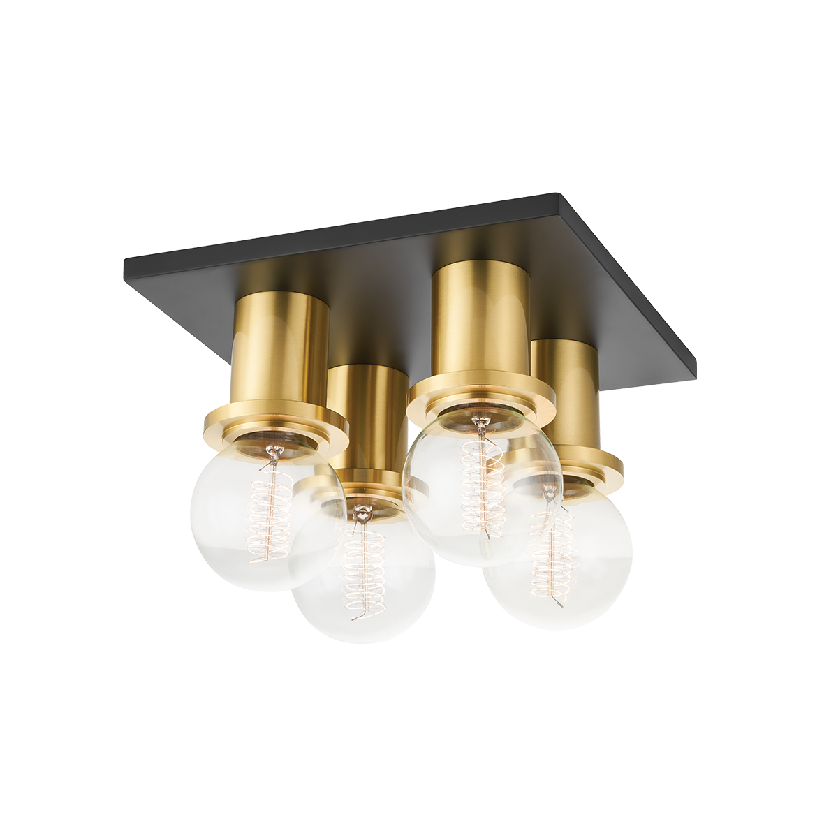 Mitzi Brandi Aged Brass/soft Black 9.25W x 6H Flush Mount