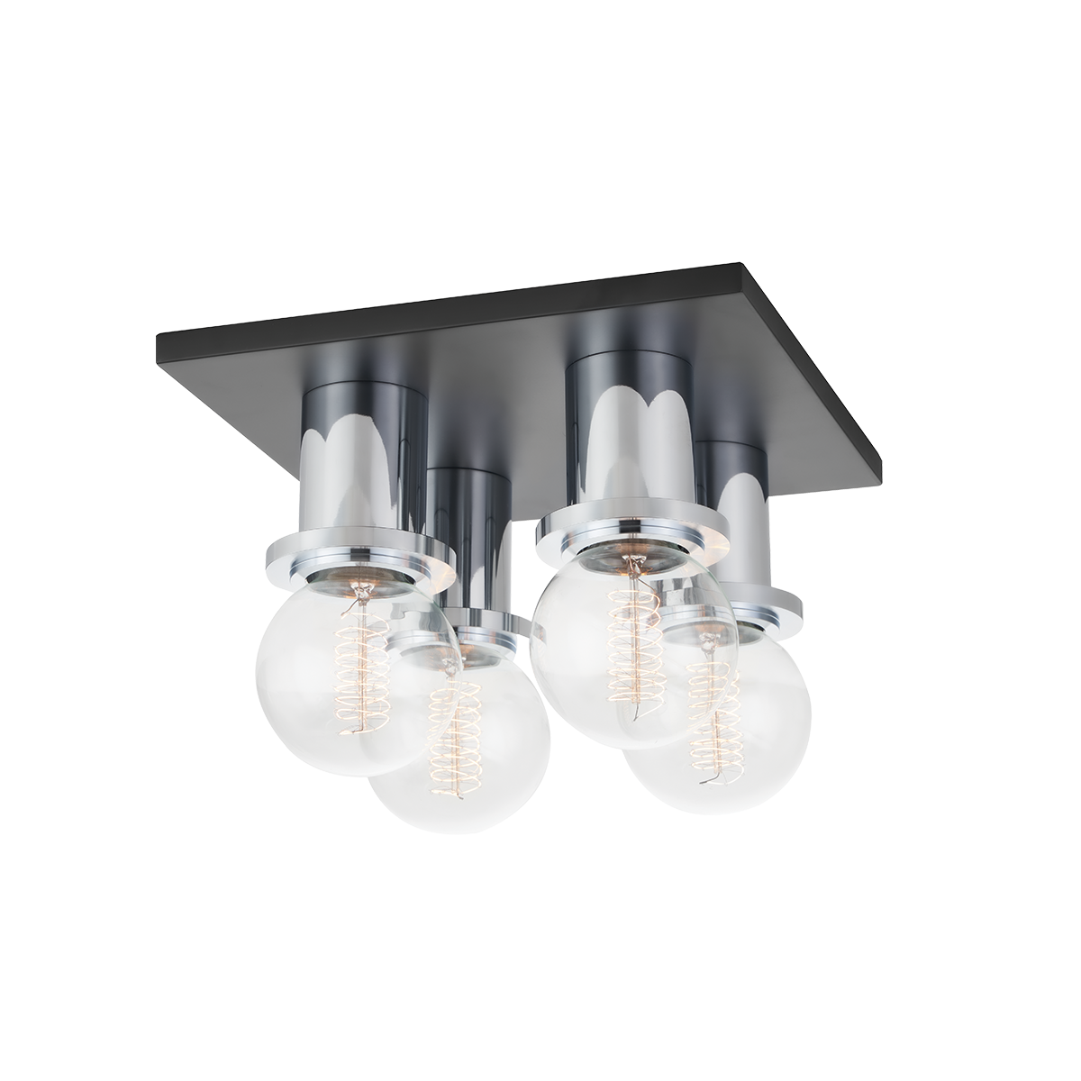 Mitzi Brandi Polished Chrome/soft Black 9.25W x 6H Flush Mount