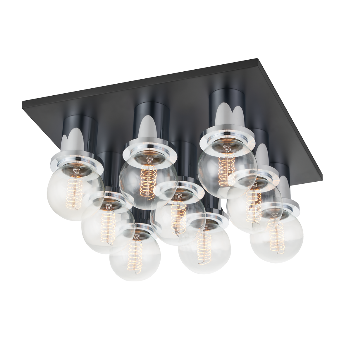 Mitzi Brandi Polished Chrome/soft Black 13.75W x 6H Flush Mount