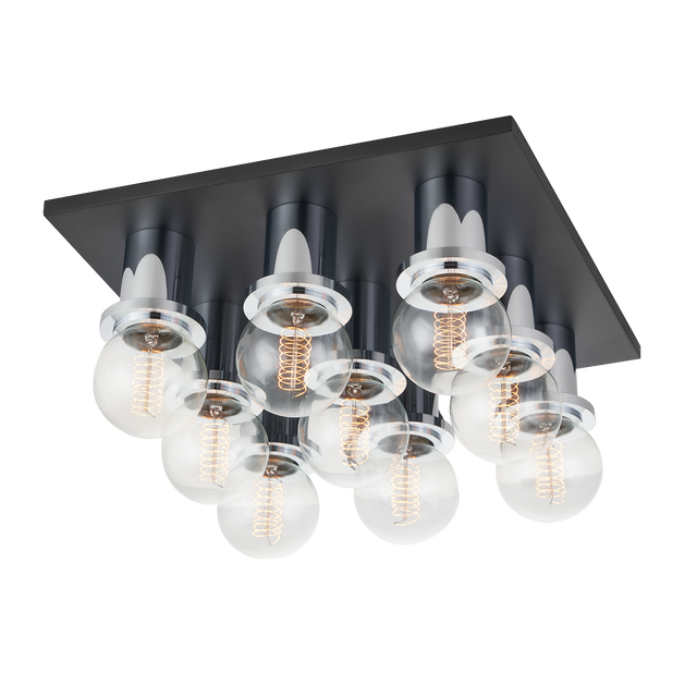 Mitzi Brandi Polished Chrome/soft Black 13.75W x 6H Flush Mount
