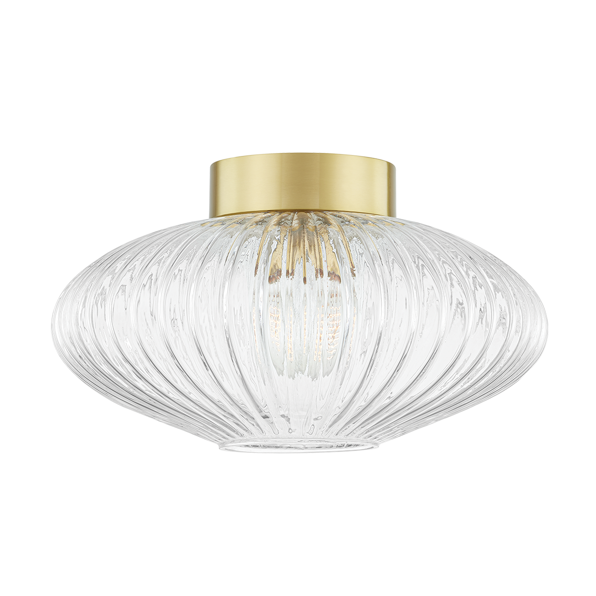 Mitzi Reba Aged Brass 16W x 8.75H Flush Mount