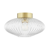 Mitzi Reba Aged Brass 16W x 8.75H Flush Mount