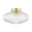 Mitzi Reba Aged Brass 16W x 8.75H Flush Mount