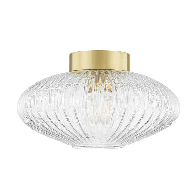 Mitzi Reba Aged Brass 16W x 8.75H Flush Mount
