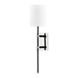 Mitzi DENISE Polished Nickel/black 4.75W x 20.5H Wall Sconce