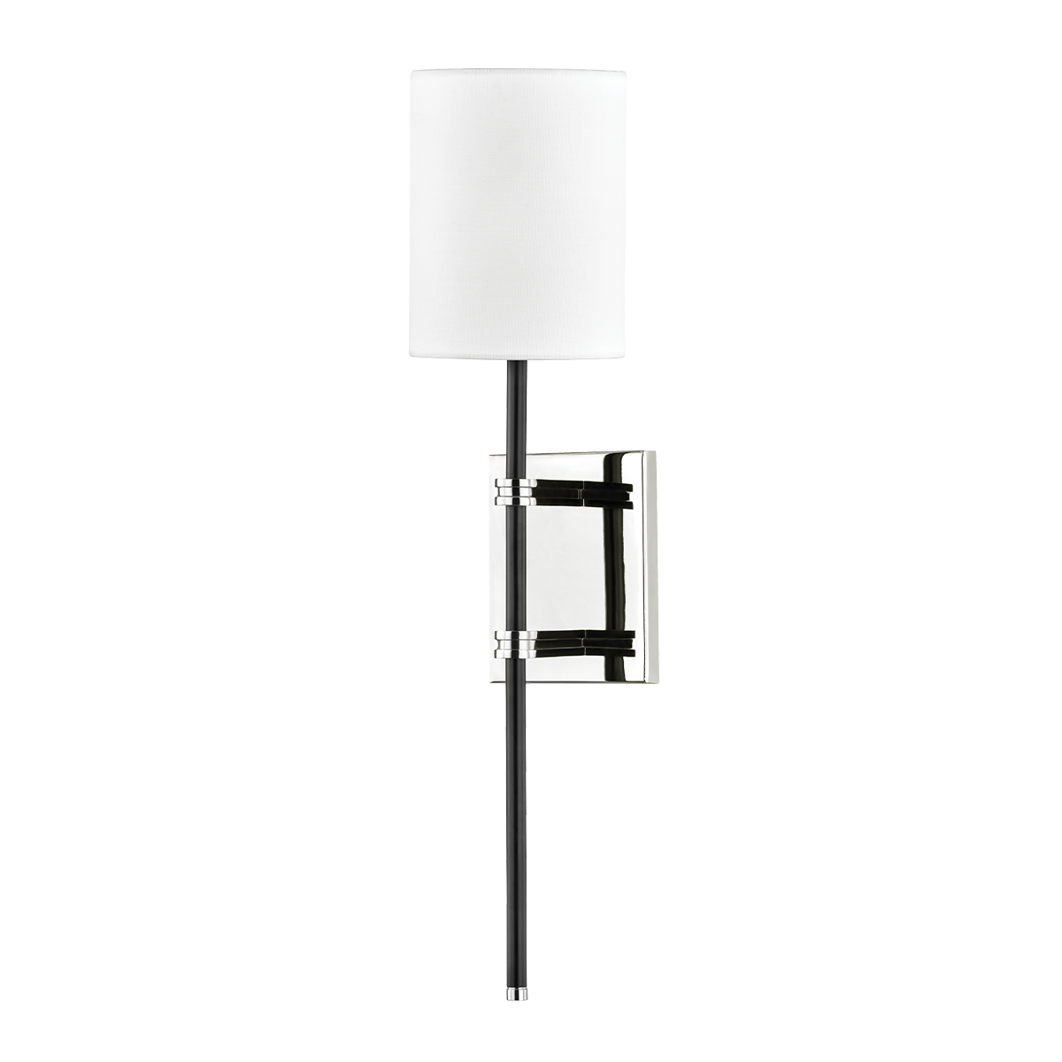 Mitzi DENISE Polished Nickel/black 4.75W x 20.5H Wall Sconce