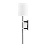 Mitzi DENISE Polished Nickel/black 4.75W x 20.5H Wall Sconce