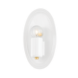 Mitzi Joyce AGED BRASS/CERAMIC GLOSS WHITE 5.5W x 9H Wall Sconce