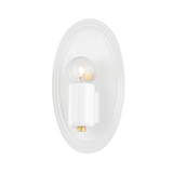 Mitzi Joyce AGED BRASS/CERAMIC GLOSS WHITE 5.5W x 9H Wall Sconce