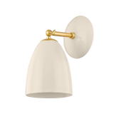 Mitzi Kirsten AGED BRASS/CERAMIC CREAM 6.25W x 11.5H Wall Sconce