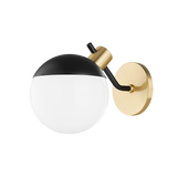 Mitzi Miranda Aged Brass/soft Black 6.75W x 8H Wall Sconce
