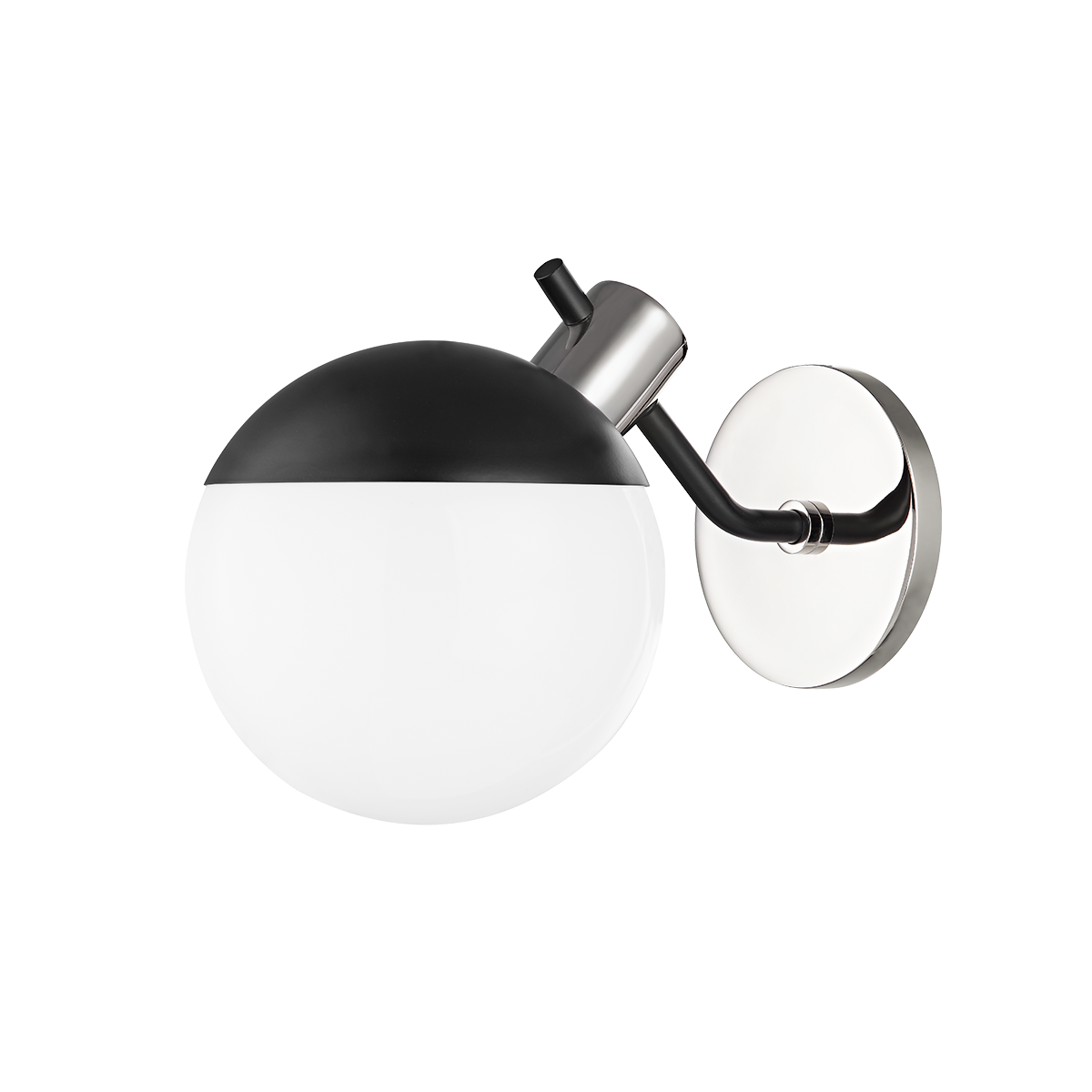 Mitzi Miranda Polished Nickel/Soft Black 6.75W x 8H Wall Sconce