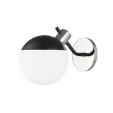 Mitzi Miranda Polished Nickel/Soft Black 6.75W x 8H Wall Sconce