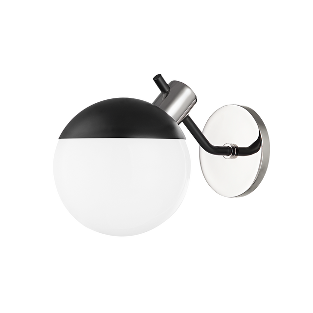 Mitzi Miranda Polished Nickel/Soft Black 6.75W x 8H Wall Sconce