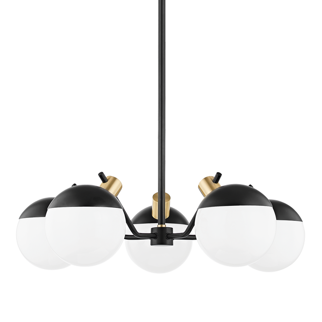 Mitzi Miranda Aged Brass/soft Black 28W x 10H Chandelier