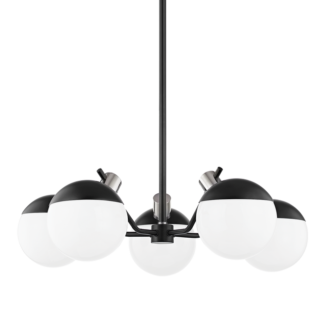 Mitzi Miranda Polished Nickel/Soft Black 28W x 10H Chandelier
