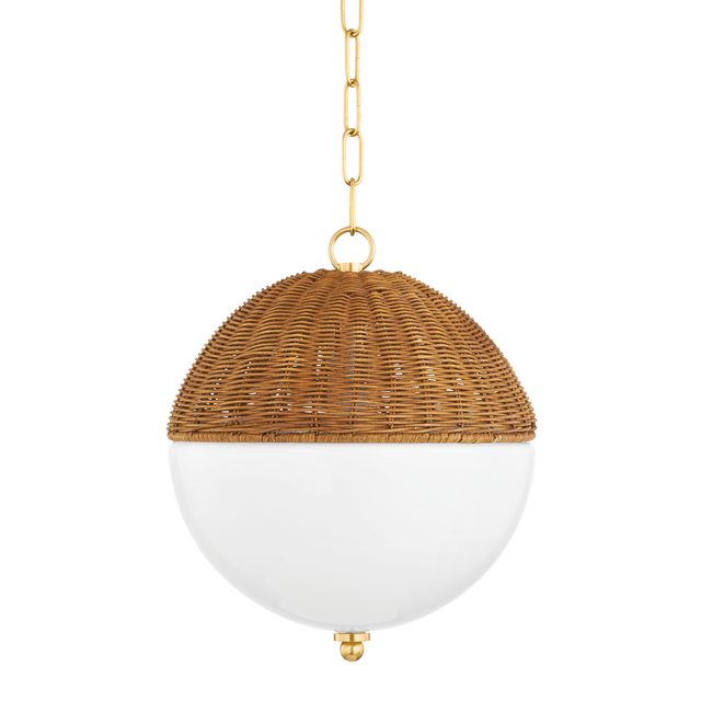 Mitzi Summer Aged Brass 12W x 14H Pendant