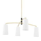 Mitzi Evelyn Aged Brass/soft Black 45W x 19.5H Chandelier