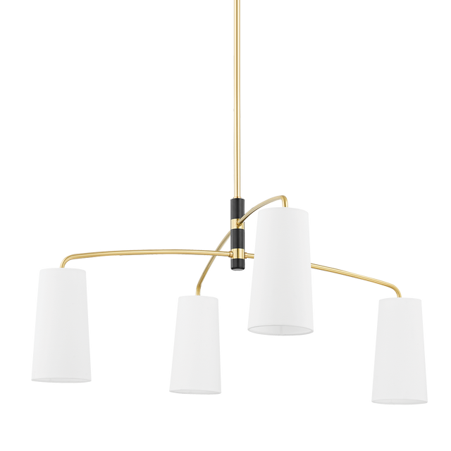 Mitzi Evelyn Aged Brass/soft Black 45W x 19.5H Chandelier