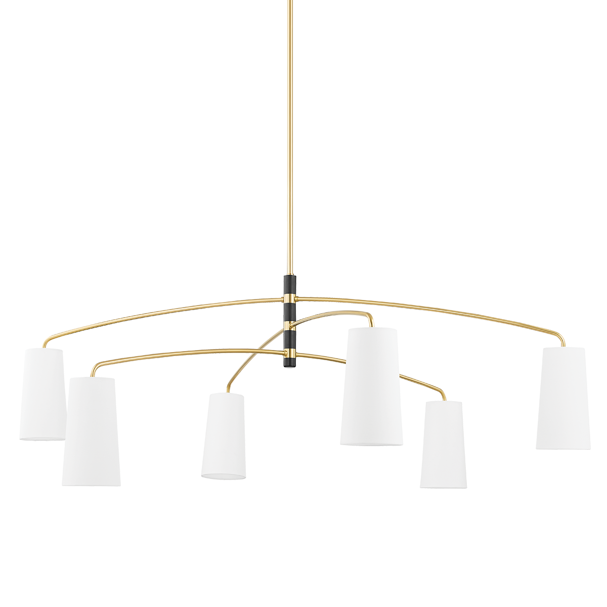 Mitzi Evelyn Aged Brass/soft Black 65.25W x 23.25H Chandelier