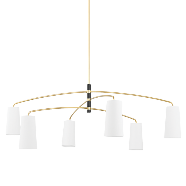 Mitzi Evelyn Aged Brass/soft Black 65.25W x 23.25H Chandelier