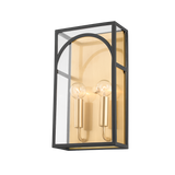 Mitzi Addison AGED BRASS/TEXTURED BLACK COMBO 8W x 3.75L x 14H Wall Sconce