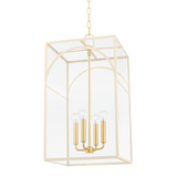 Mitzi Addison AGED BRASS/TEXTURED CREAM 15W x 15L x 28.13H Pendant
