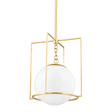 Mitzi Frankie Aged Brass 12W x 12L x 15.25H Pendant