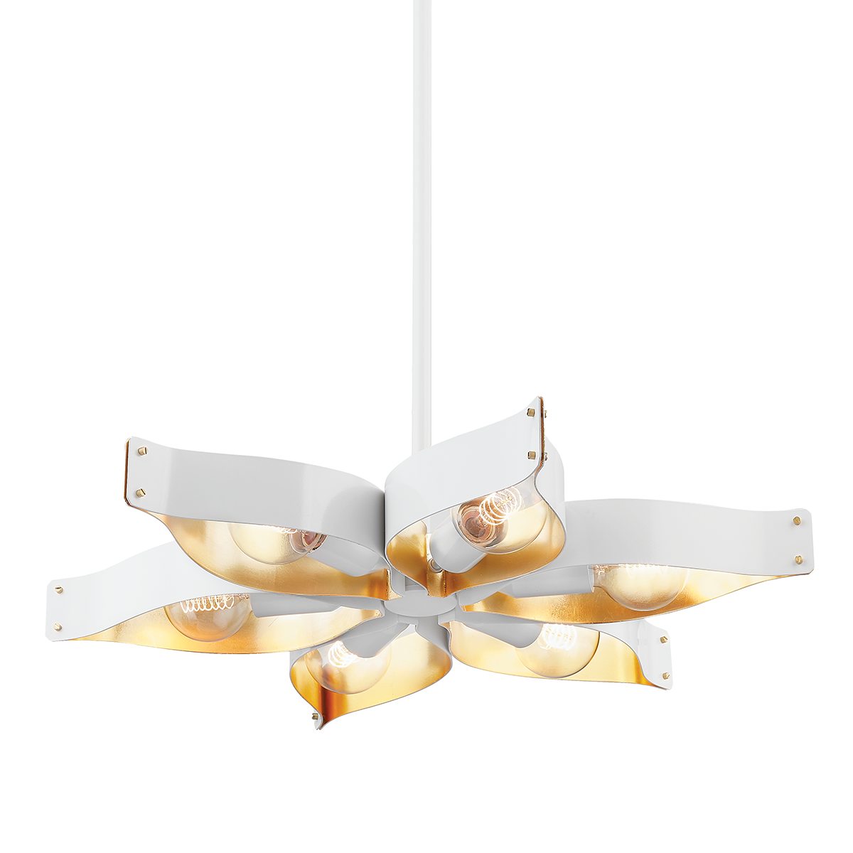 Mitzi Nala SOFT WHITE/GOLD LEAF 27W x 3.25H Chandelier