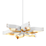 Mitzi Nala SOFT WHITE/GOLD LEAF 27W x 3.25H Chandelier