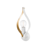 Mitzi Nala SOFT WHITE/GOLD LEAF 6W x 4.5L x 16.5H Wall Sconce