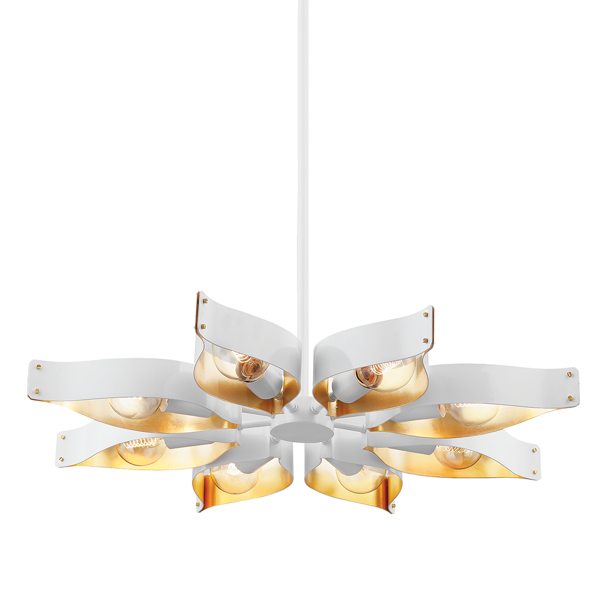 Mitzi Nala SOFT WHITE/GOLD LEAF 32W x 3.25H Chandelier