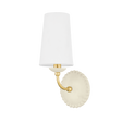 Mitzi Rhea AGED BRASS/CERAMIC ANTIQUE IVORY 5.5W x 13.25H Wall Sconce