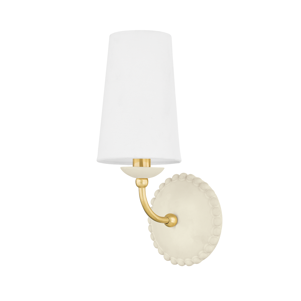 Mitzi Rhea AGED BRASS/CERAMIC ANTIQUE IVORY 5.5W x 13.25H Wall Sconce