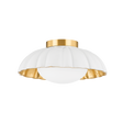 Mitzi Penelope Aged Brass 14W x 6.5H Flush Mount