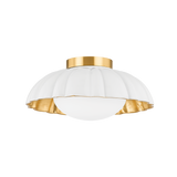 Mitzi Penelope Aged Brass 14W x 6.5H Flush Mount