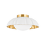 Mitzi Penelope Aged Brass 14W x 6.5H Flush Mount