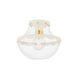 Mitzi Alaina Aged Brass 10.5W x 8.75H Semi-Flush Mount