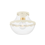 Mitzi Alaina Aged Brass 10.5W x 8.75H Semi-Flush Mount